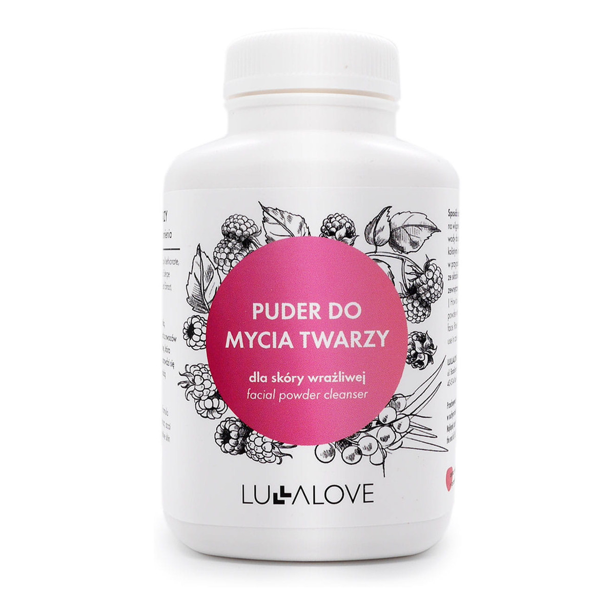 Lullalove Puder do mycia twarzy - malinowy 75g