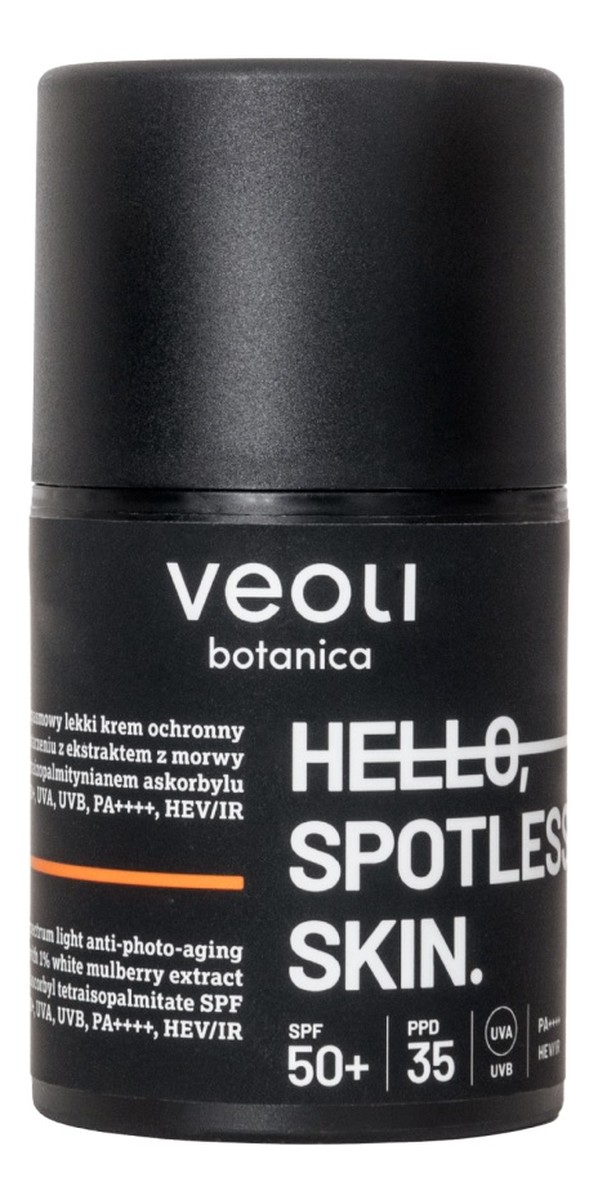 Krem ochronny przeciw fotostarzeniu z ekstraktem z morwy białej 1% i tetraizopalmitynianem askorbylu spf50+