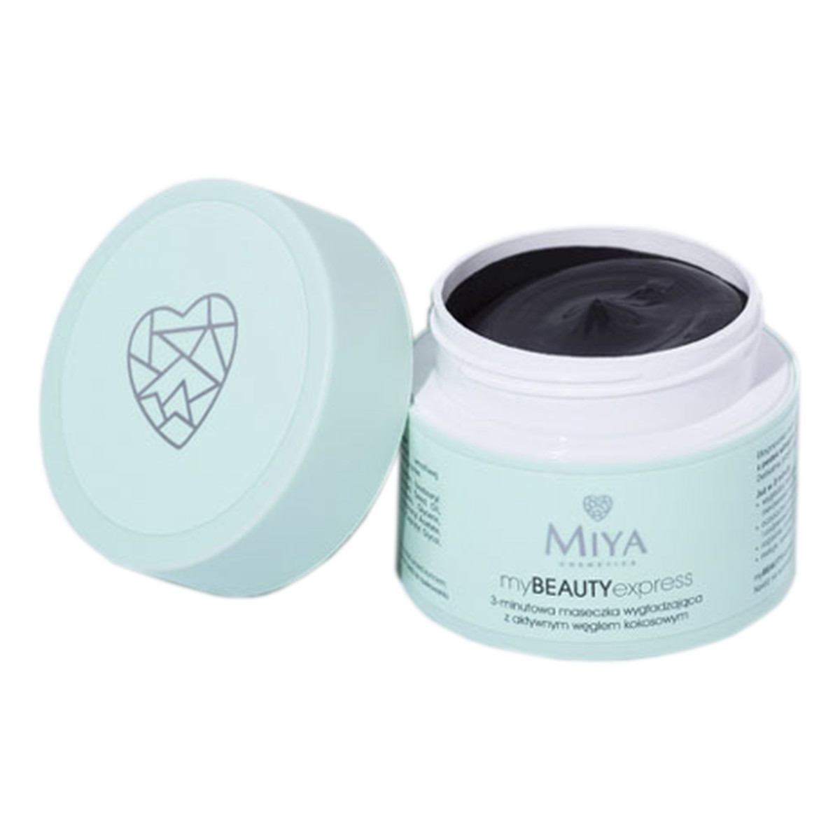 Miya Cosmetics Me Beauty Express 3-minutowa maseczka wygładzająca z aktywnym węglem kokosowym 50g