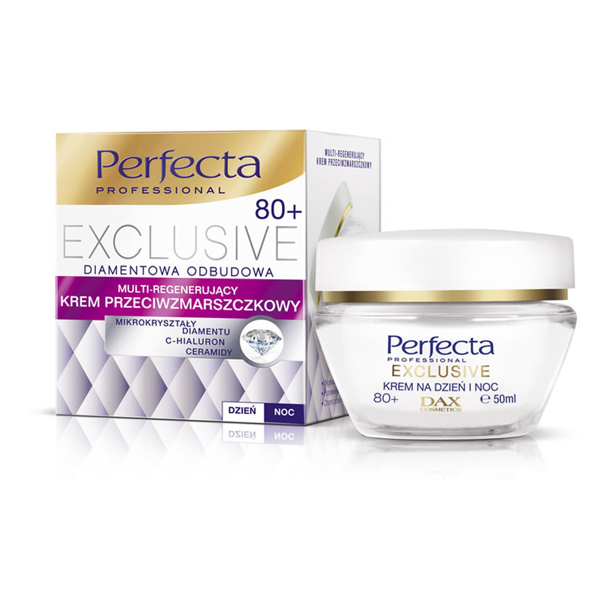 Perfecta Exclusive 80+ Krem Przeciwzmarszczkowy Multi-Regenerujący Na Dzień i Na Noc 50ml