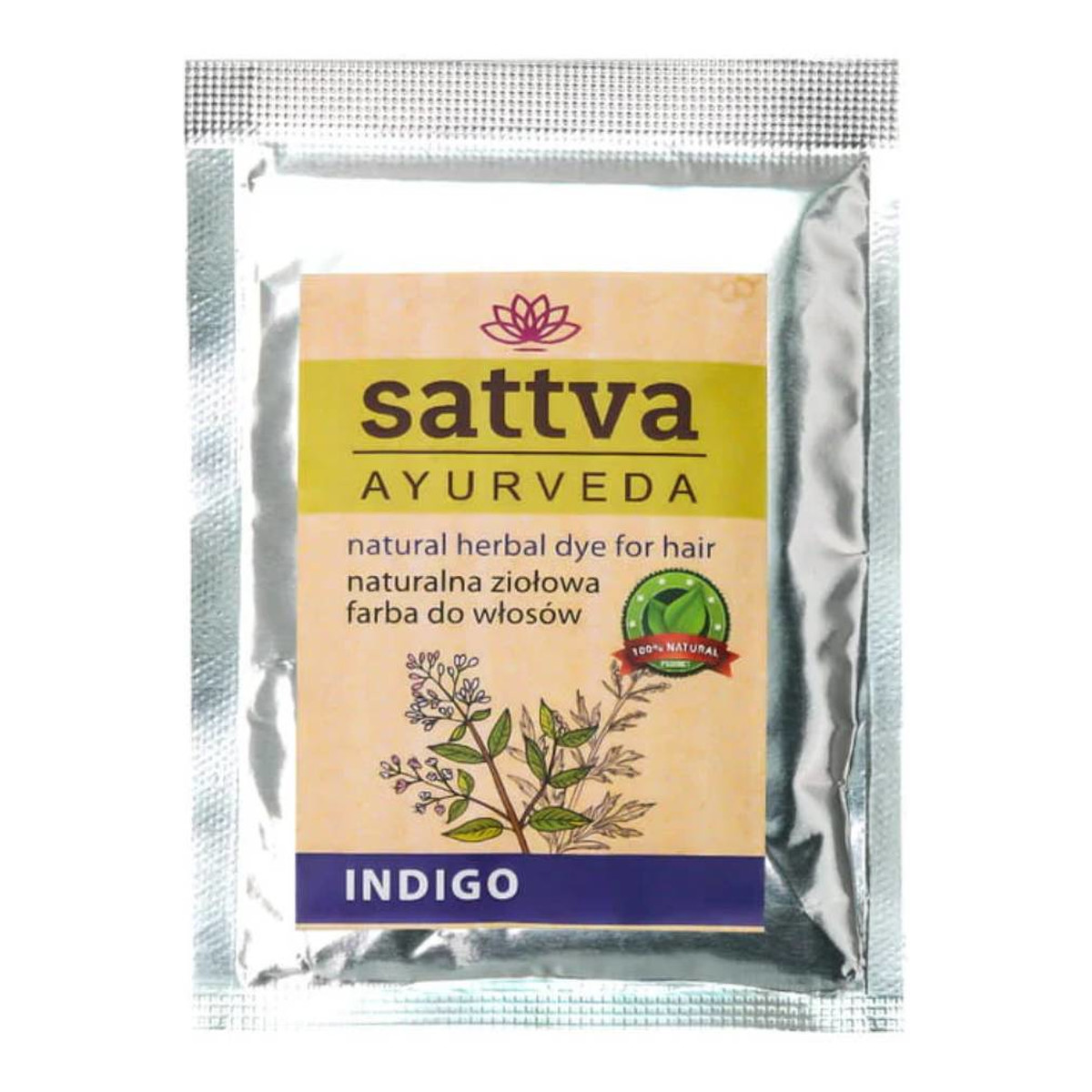 Sattva Natural Herbal Dye for Hair naturalna ziołowa farba do włosów 10g