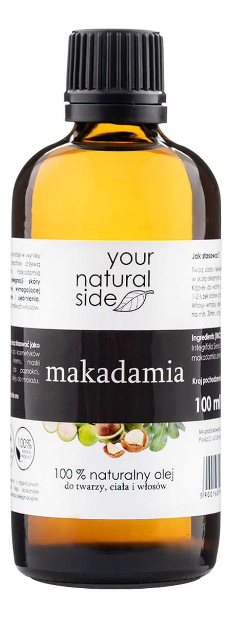 Olej Makadamia Organic - nierafinowany