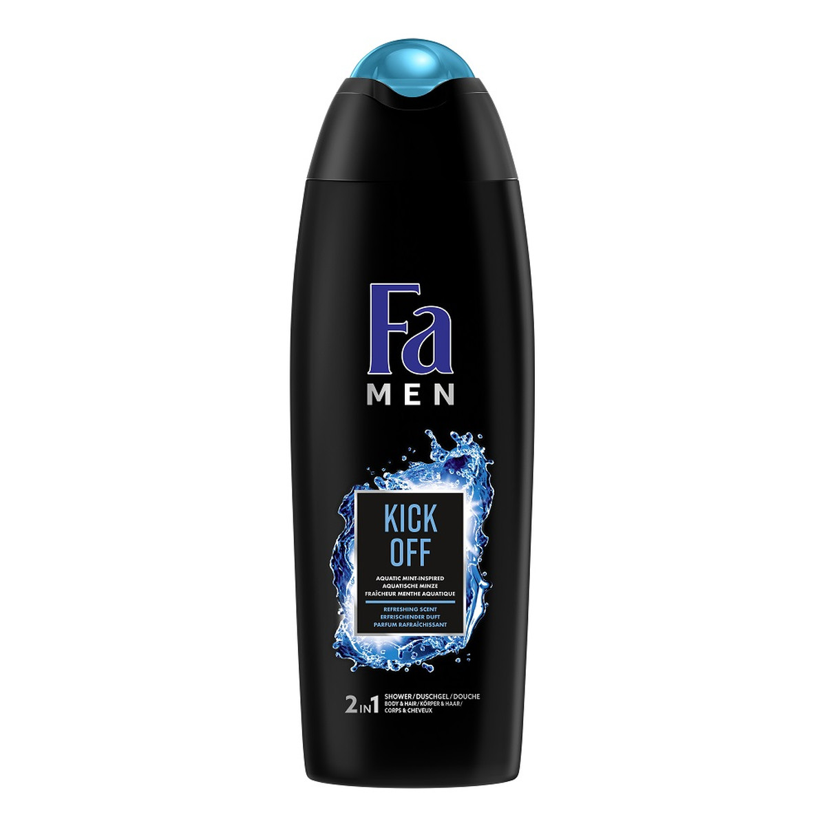 Fa Men Kick Off 2in1 Bath And Shower Żel pod prysznic do ciała i włosów dla mężczyzn aqua mint 750ml