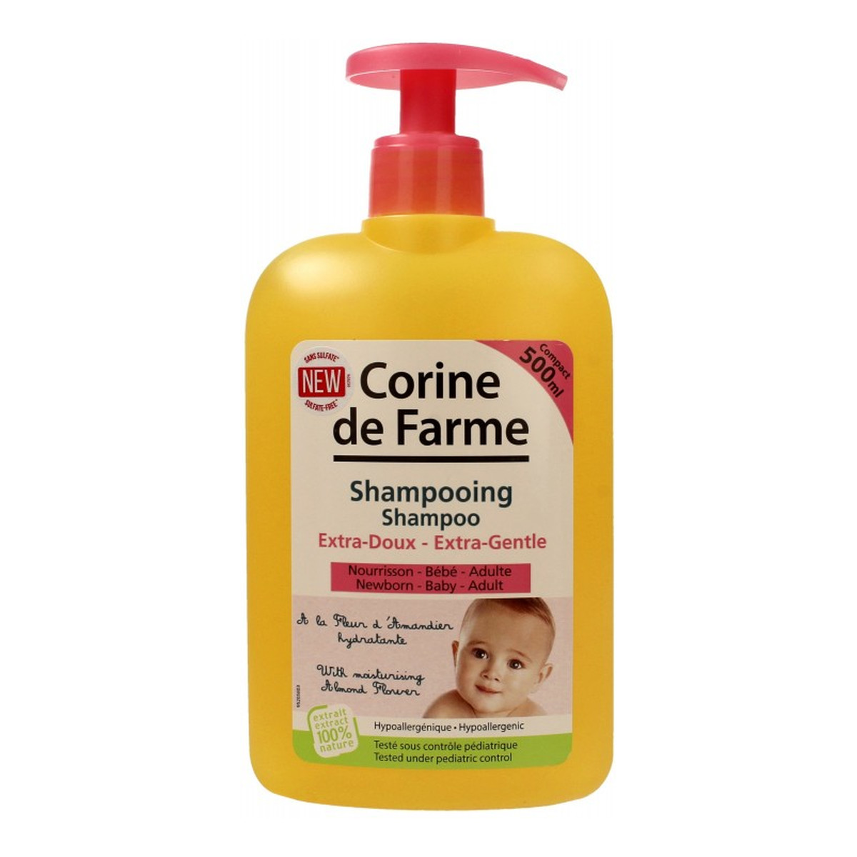Corine De Farme Bebe Extra-delikatny szampon z wyciągiem z kwiatu migdałowca 500ml