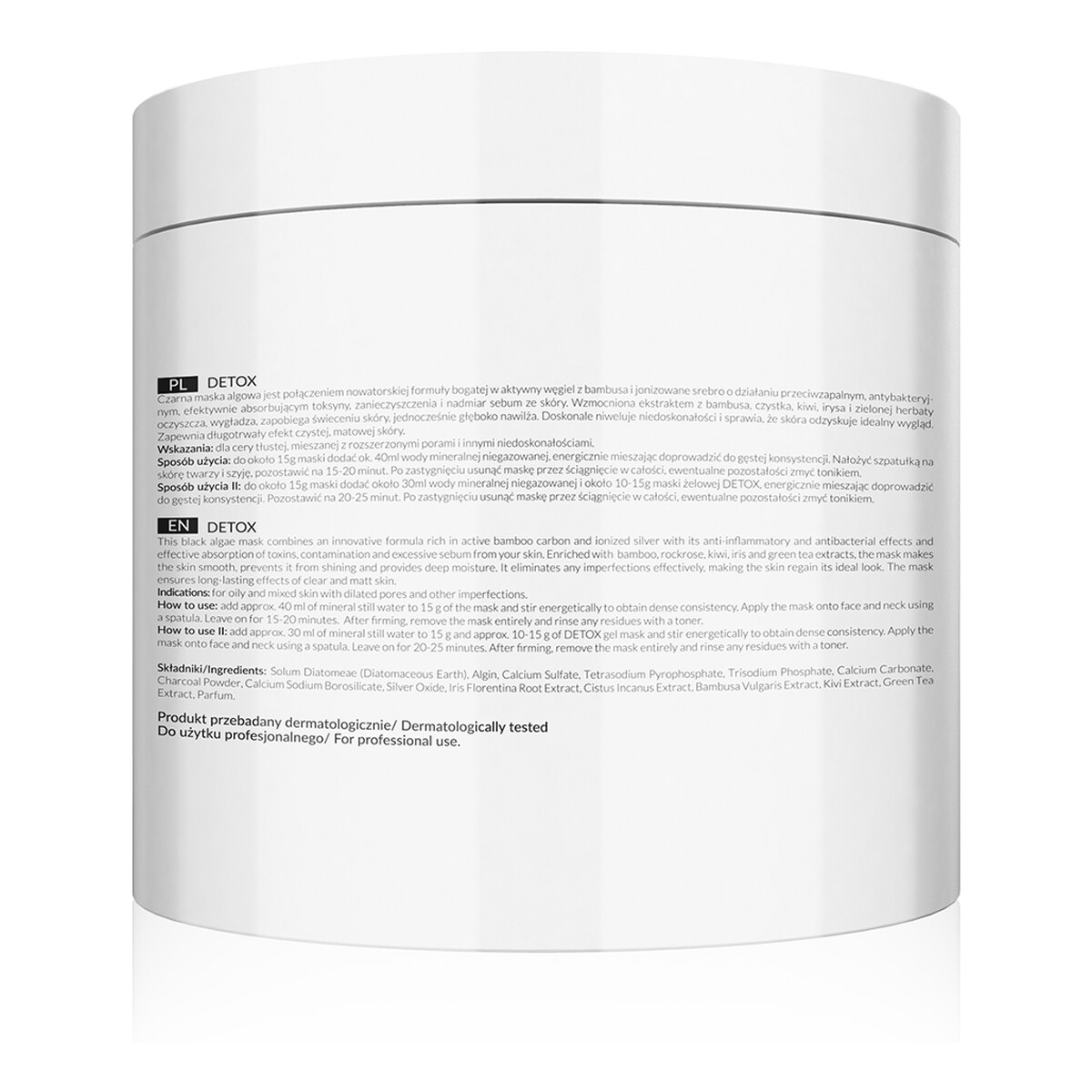 Apis Detox Maska algowa detoksykująca do twarzy z węglem z bambusa i jonizowanym srebrem 200g