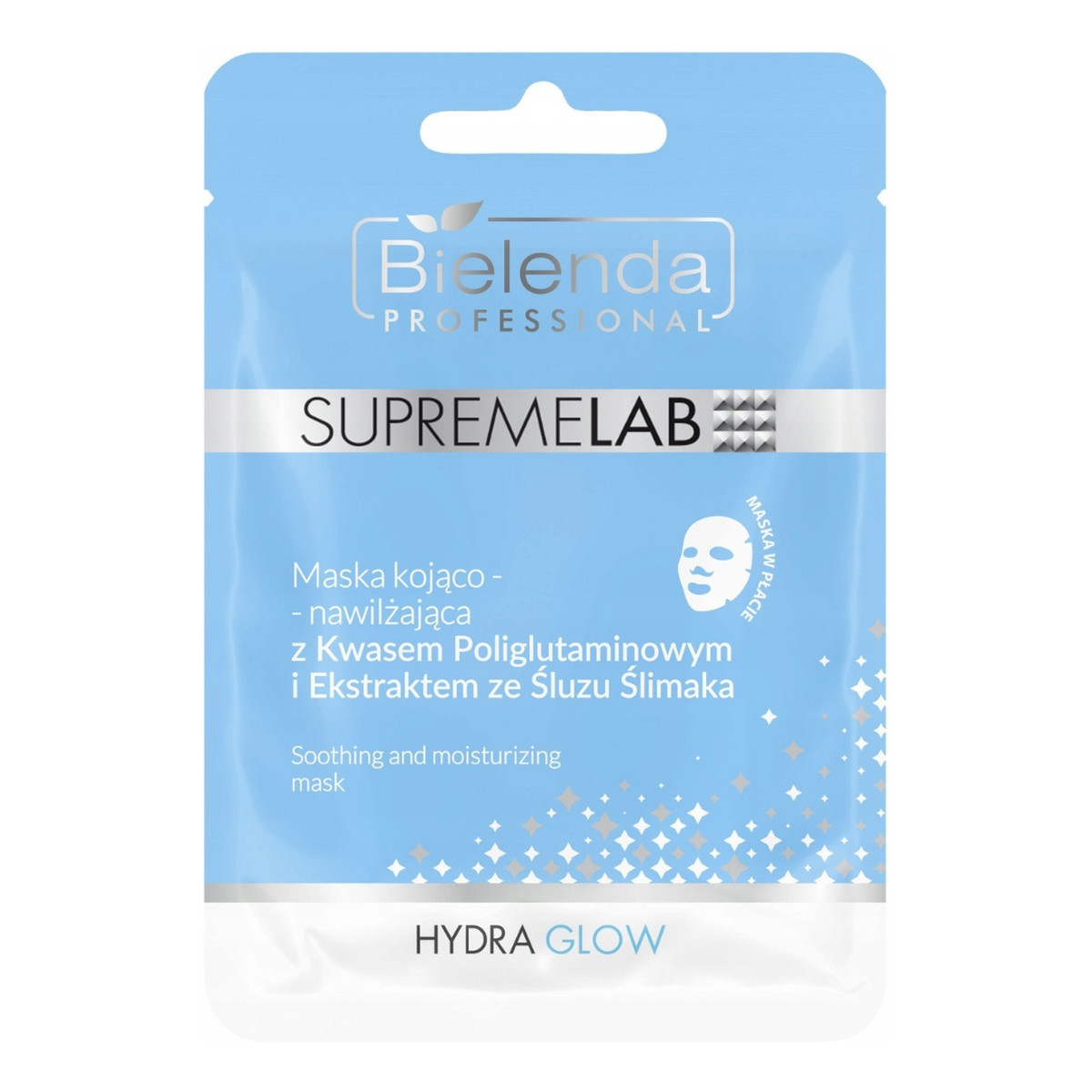 Bielenda Professional Supremelab Hydra Glow Maska Kojąco-Nawilżająca w Płacie do Twarzy 20g