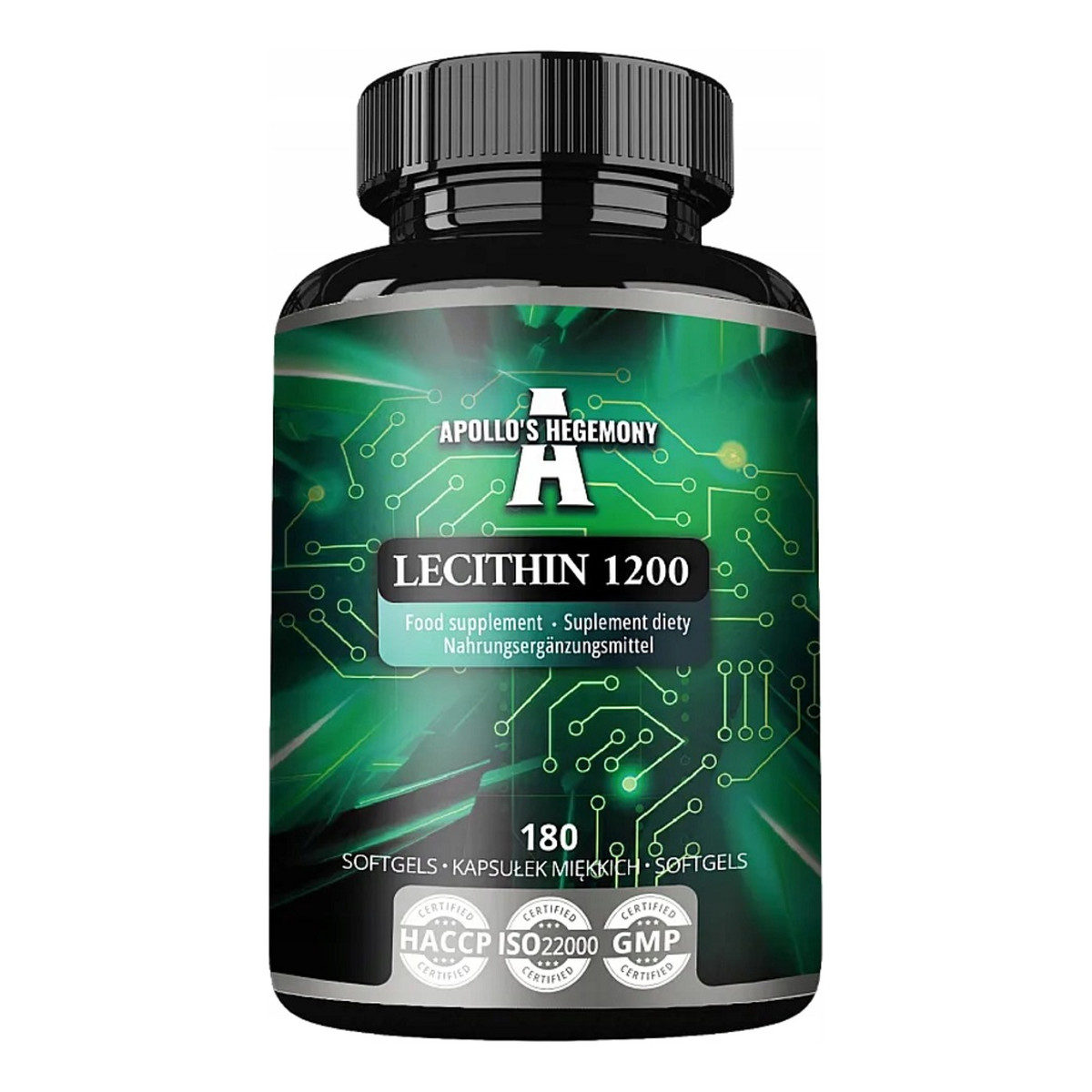 Apollo's Hegemony Lecithin 1200 suplement diety 180 Kapsułek