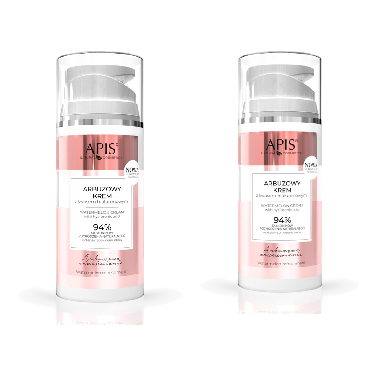 Apis Arbuzowe Orzeźwienie Krem do twarzy nawilżający z arbuzem i kwasem hialuronowym 2x100ml