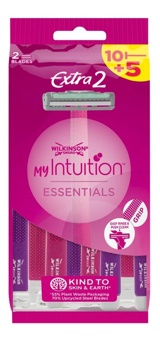 My intuition extra2 essentials jednorazowe maszynki do golenia dla kobiet 15szt