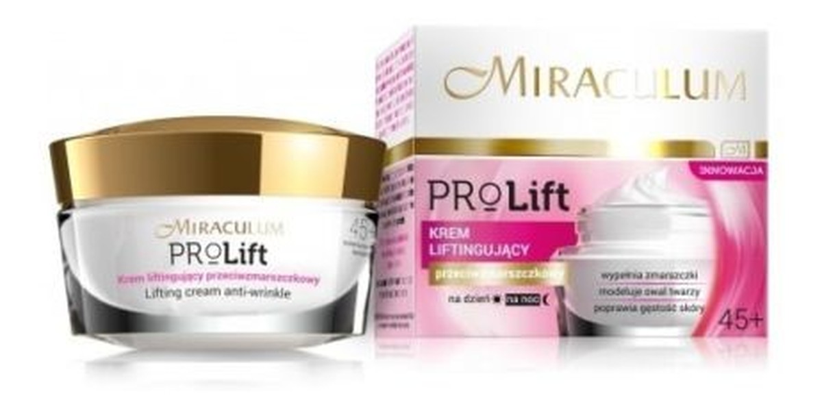 Krem liftingująco przeciwzmarszczkowy na dzień i noc 45+