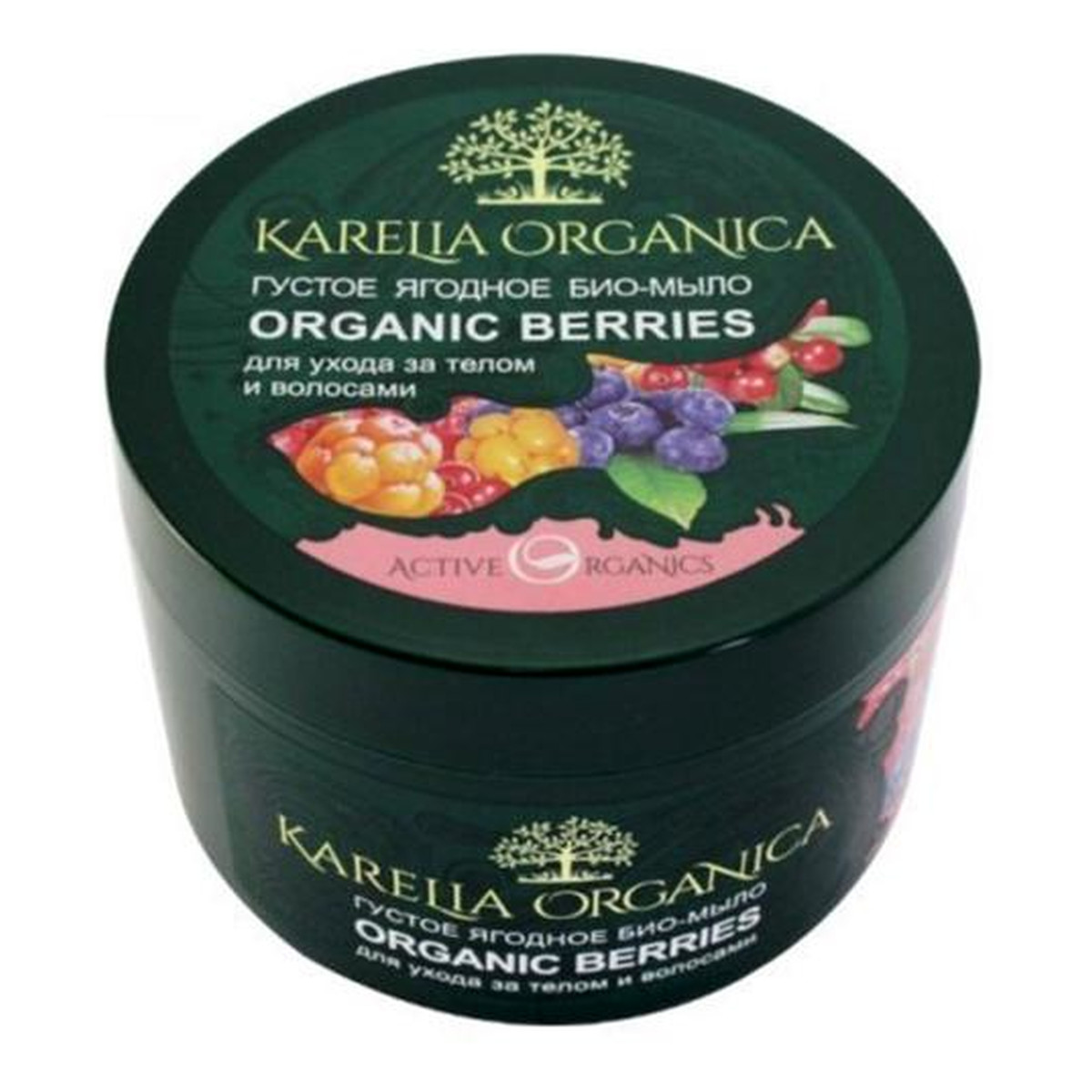 Karelia Organica GĘSTE BIO MYDŁO JAGODOWE ORGANIC BERRIES - do pielęgnacji ciała i włosów 500ml