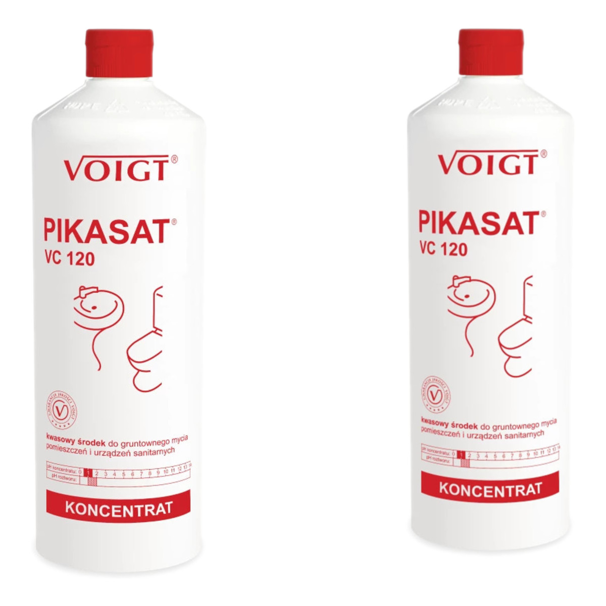 Voigt Pikasat Kwasowy Środek Do Gruntownego Mycia Pomieszczeń I Urządzeń sanitarnych VC120 2x1L