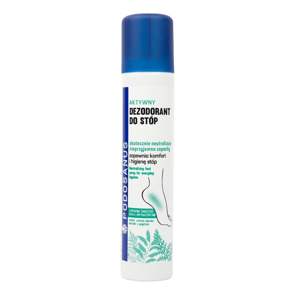 Podosanus Aktywny Dezodorant do stóp neutralizujący nieprzyjemne zapachy 180ml