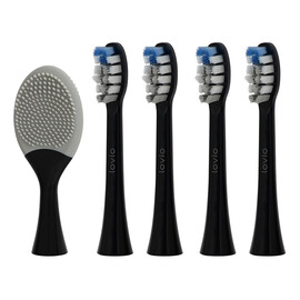 Sonicprotect pro końcówki do szczoteczki sonicznej średnia twardość czarne lvtb124bk-hm 5szt