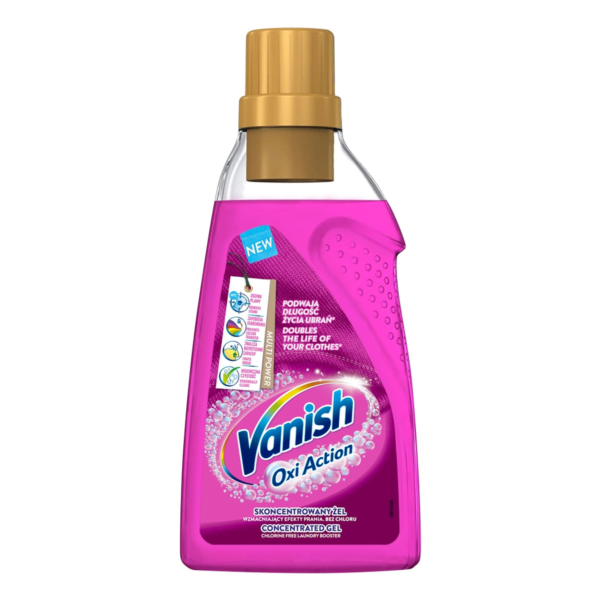 Vanish Oxi Action odplamiacz do tkanin w Żelu 750ml