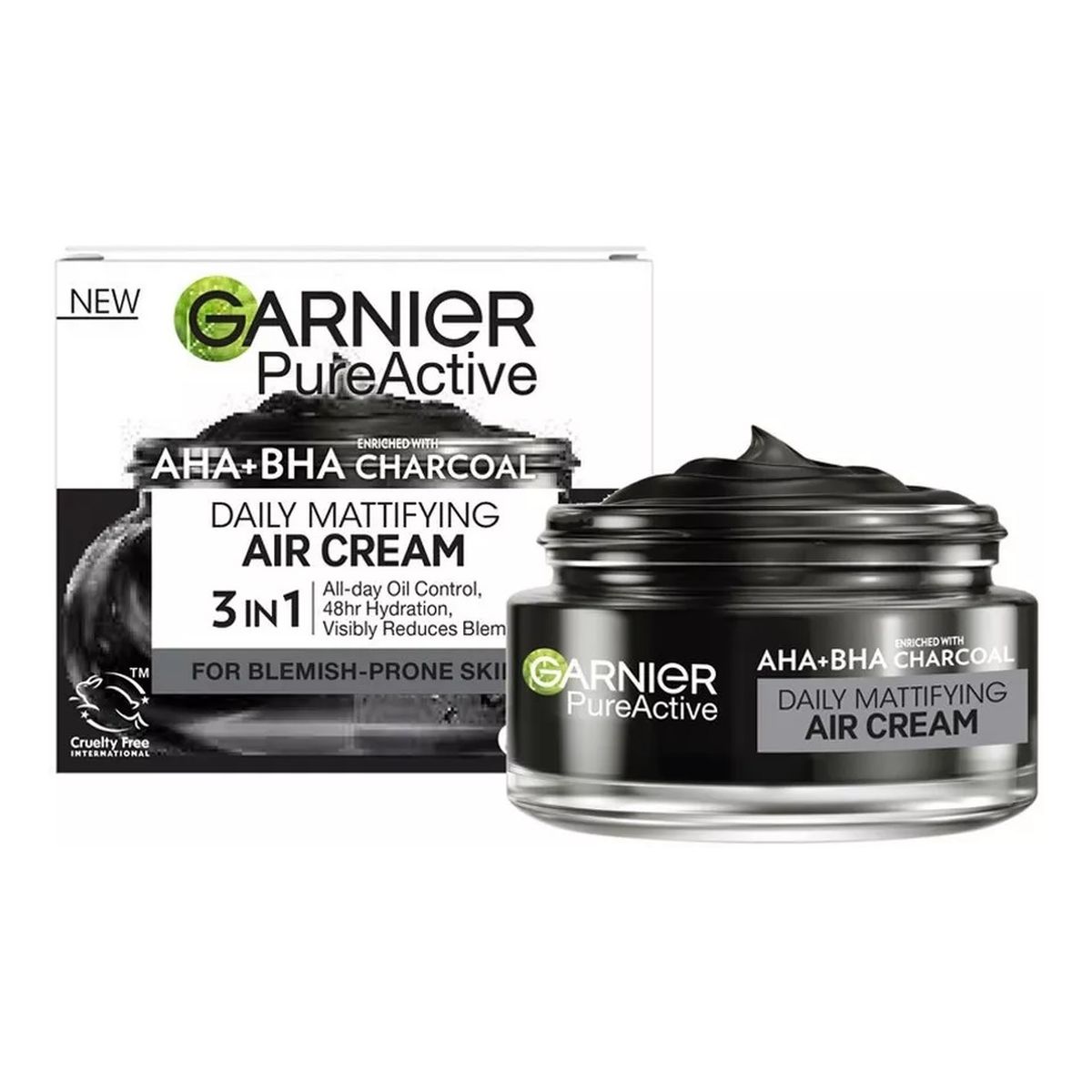 Garnier Pure Active lekki Krem matujący aha + bha + węgiel