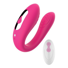 Dual vibrator podwójny masażer dla par z pilotem pink
