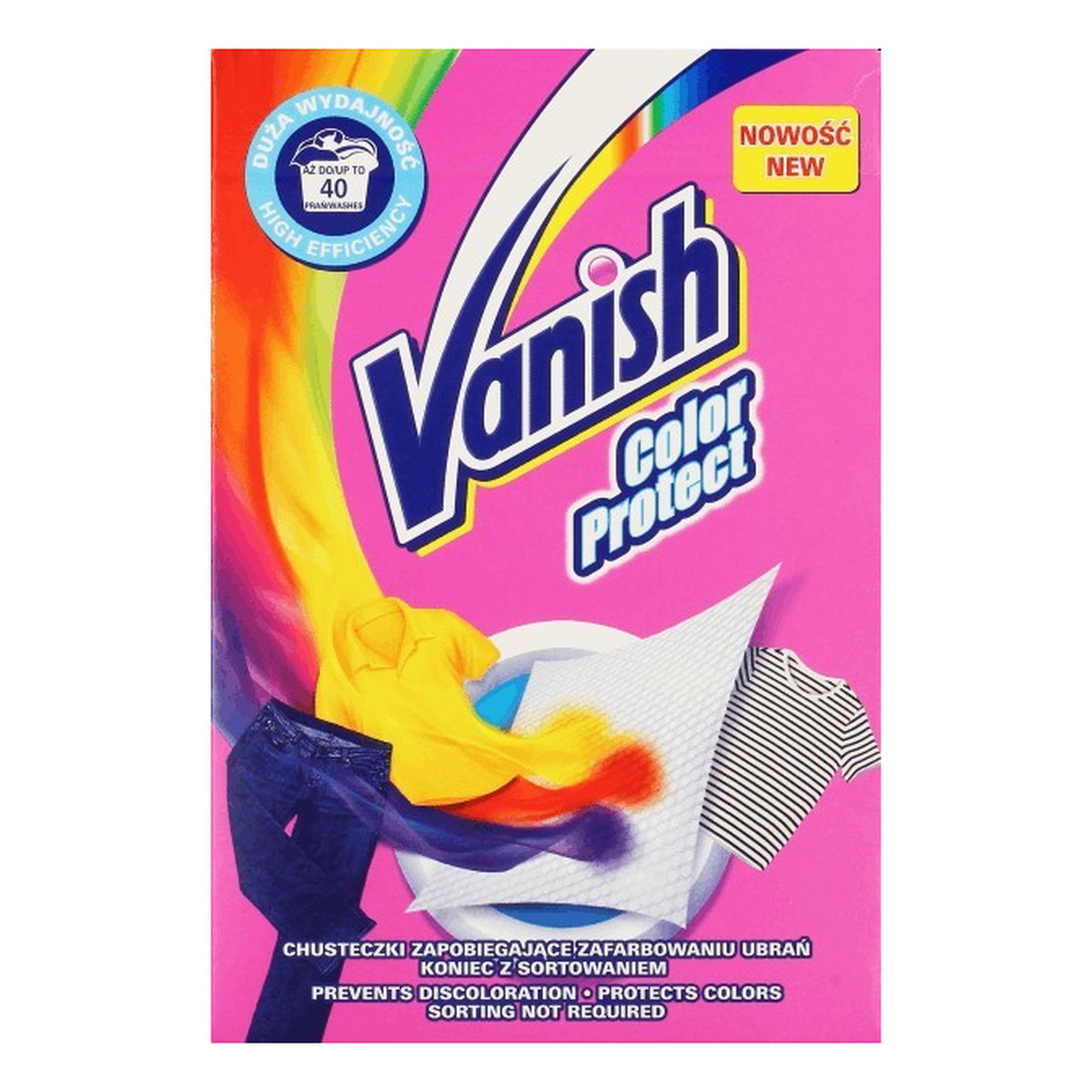 Vanish Color Protect Chusteczki zapobiegające farbowaniu 40 prań