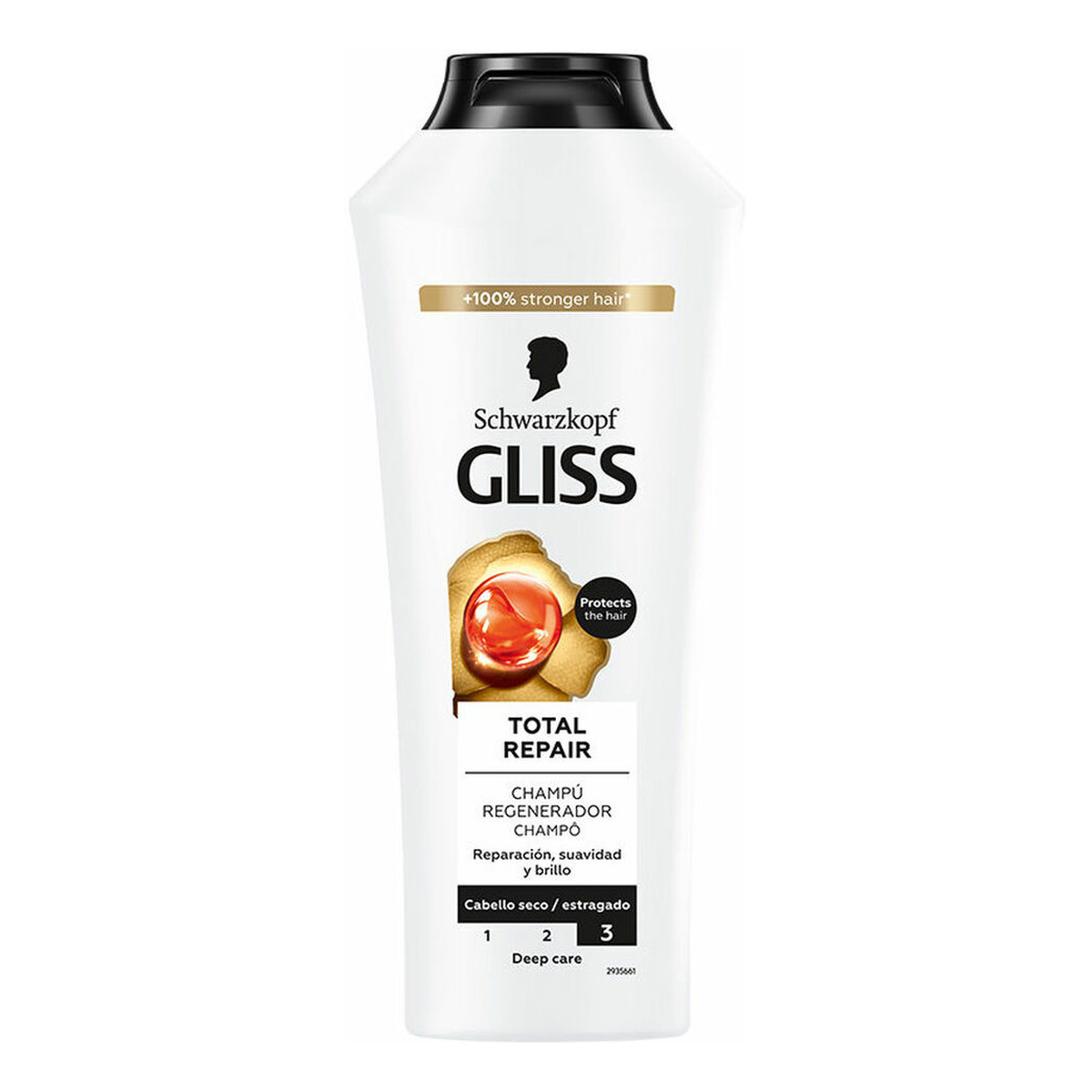 Gliss Total Repair Regenerujący Szampon do Włosów Zniszczonych 400ml