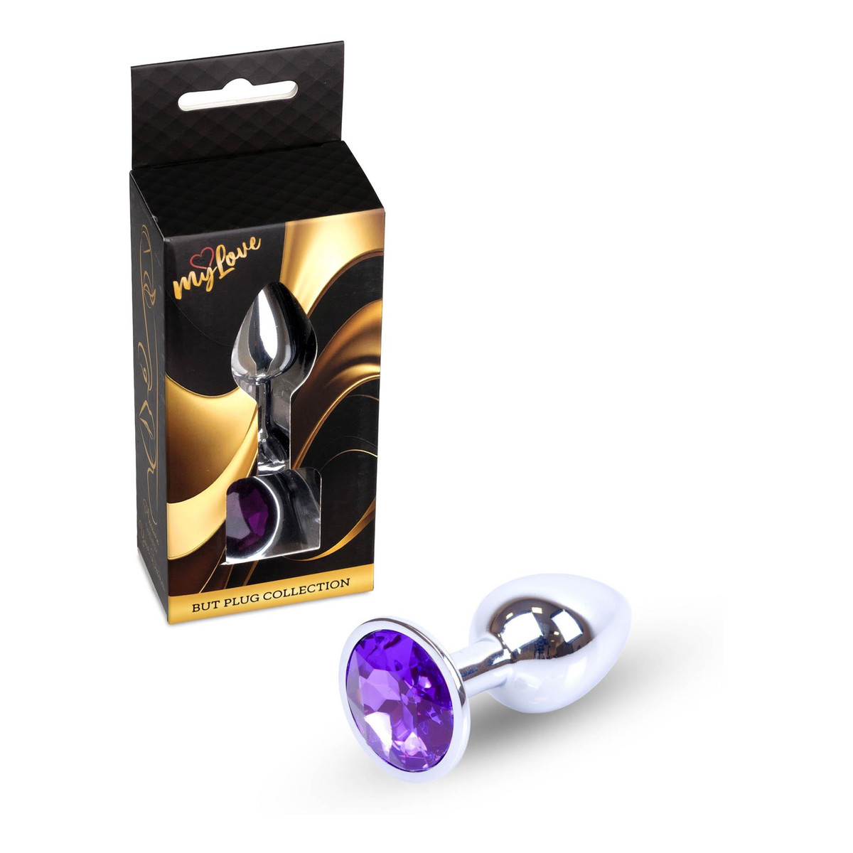 MyLove Butt Plug Collection Jewellery Silver metalowy korek analny Purple