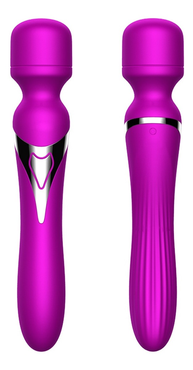 Stymulator-silicone dual massager stymulator o podwójnym zastosowaniu purple