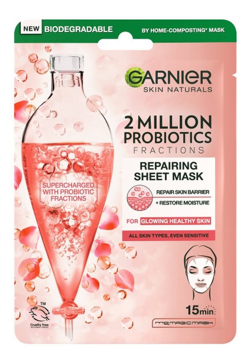 2 Million Probiotics Fractions Repairing Sheet Mask Maska Regenerująca Na Tkaninie Do Każdego Rodzaju Cery 20szt
