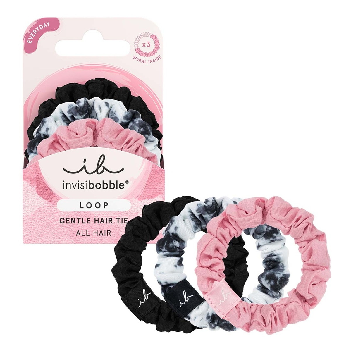 Invisibobble Loop delikatna materiałowa gumka do włosów Be Gentle 3szt.