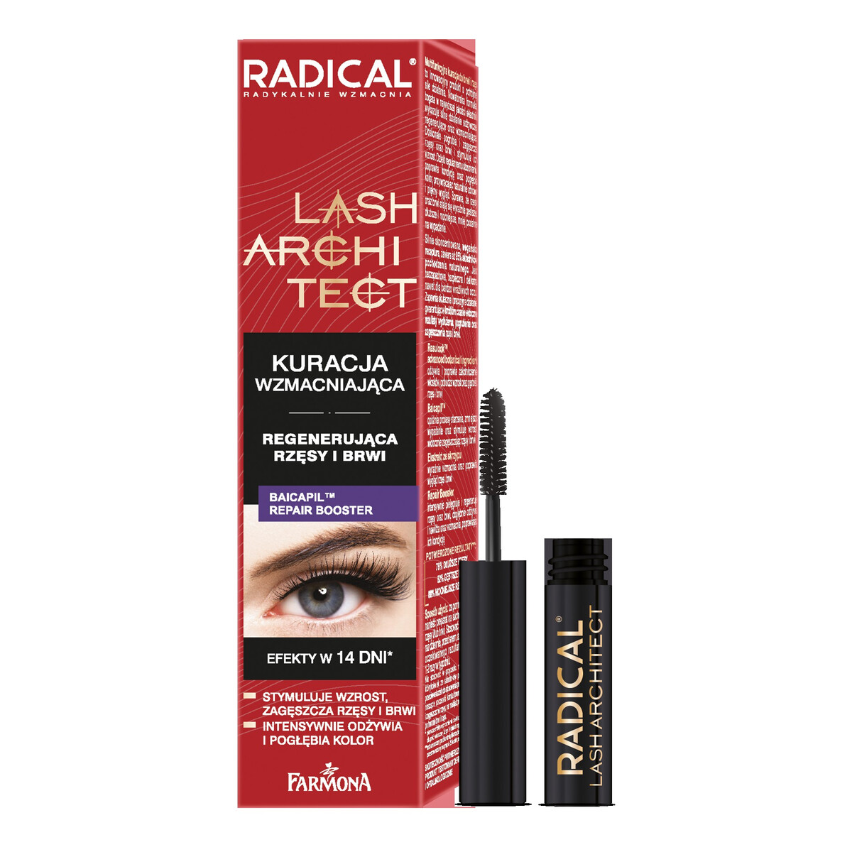 Farmona Radical Lash Architect Kuracja wzmacniająca regenerująca rzęsy i brwi 5ml