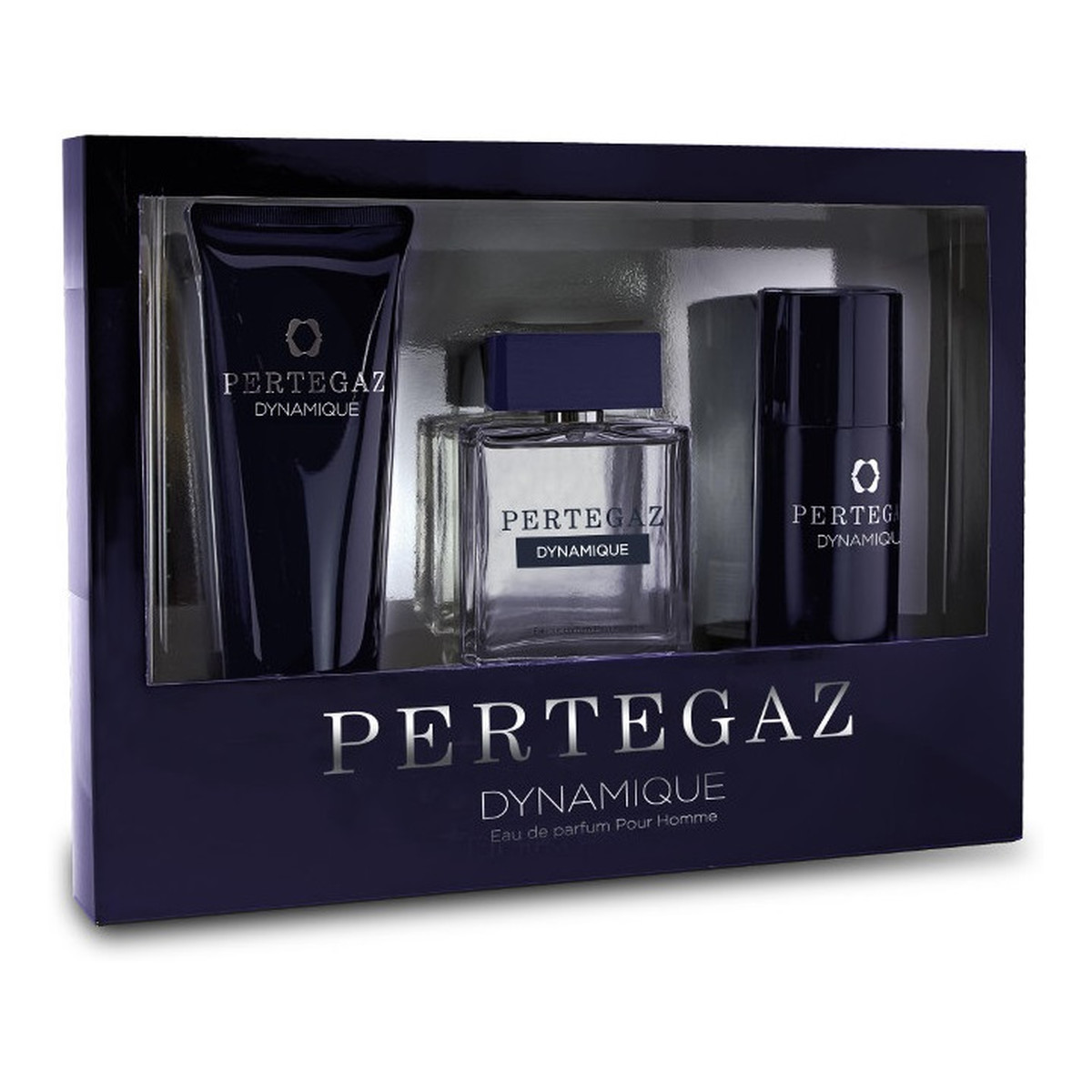 Saphir Pertegaz Dynamique Pour Homme Zestaw woda perfumowana spray 100ml + żel pod prysznic 230ml + dezodorant 150ml