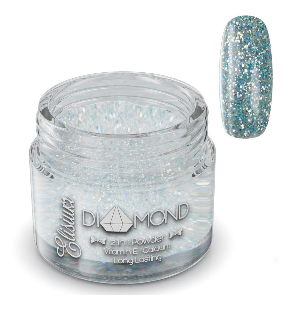 Diamond 2in1 powder proszek do manicure tytanowego d08 frothing blue