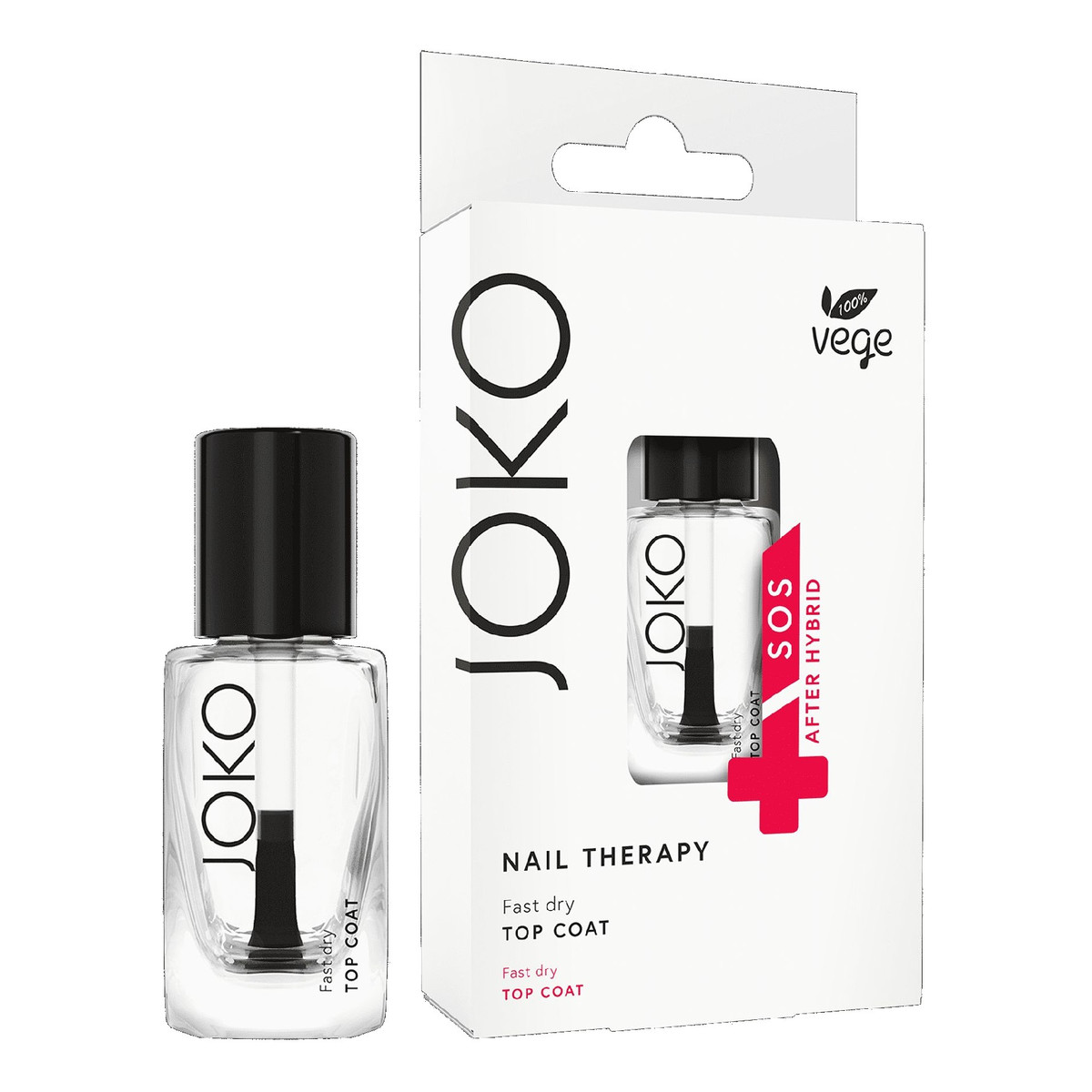 Joko Nail Therapy Top Coat do paznokci - fast dry 11ml