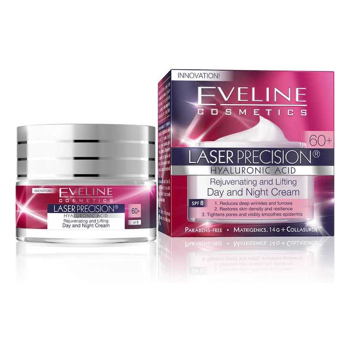 Eveline 60+ Laser Precision Odmładzająco-Liftingujący Krem Na Dzień i Na Noc 50ml