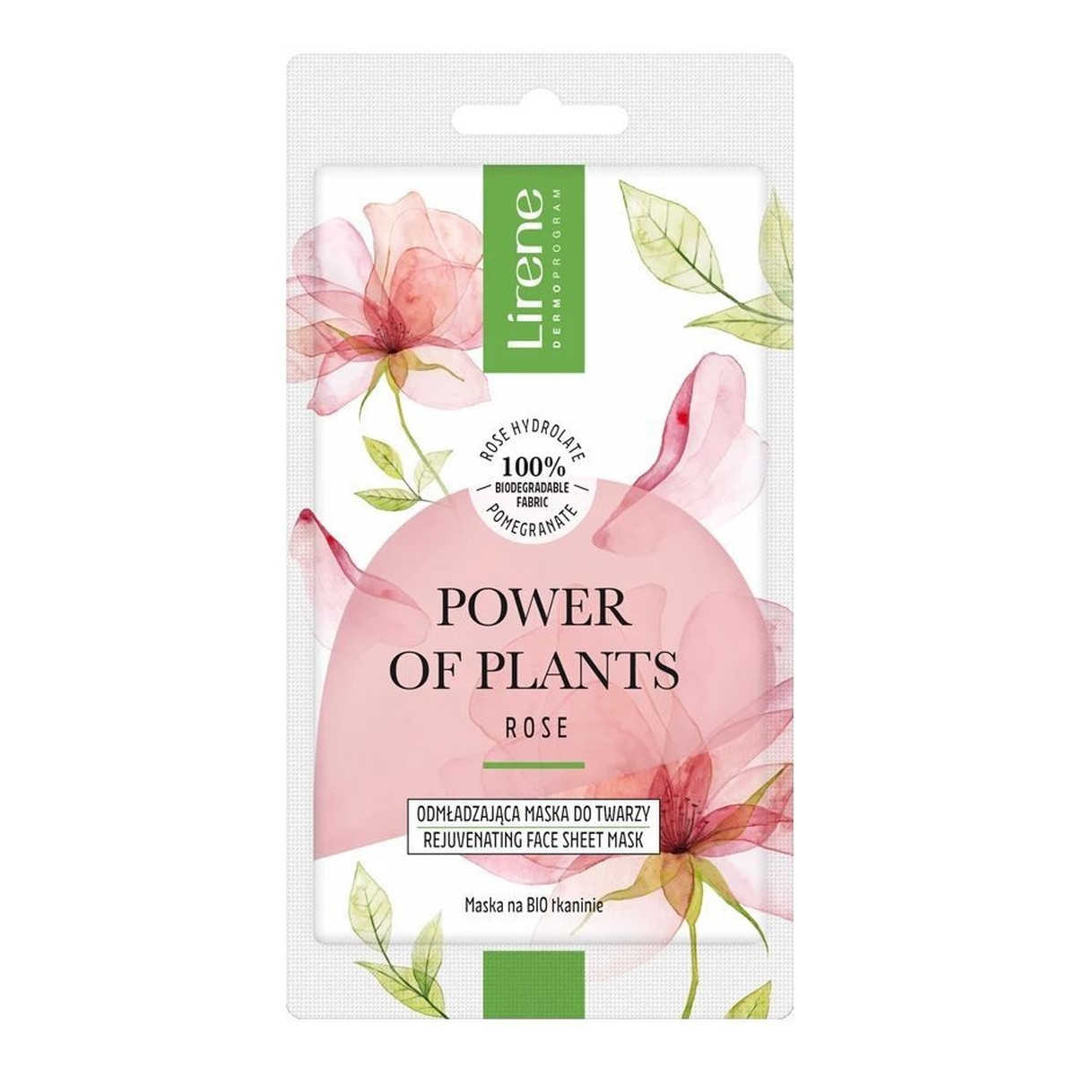 Lirene Power of plants odmładzająca maska do twarzy róża 17g