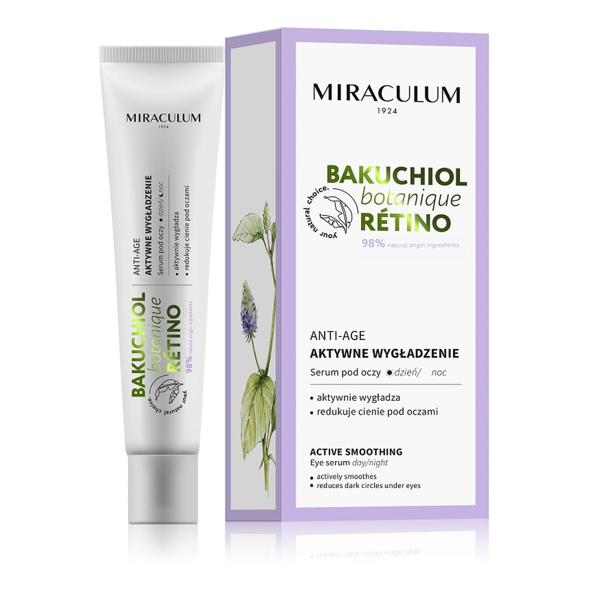 Miraculum Bakuchiol anti-age aktywnie wygładzające serum pod oczy 20ml