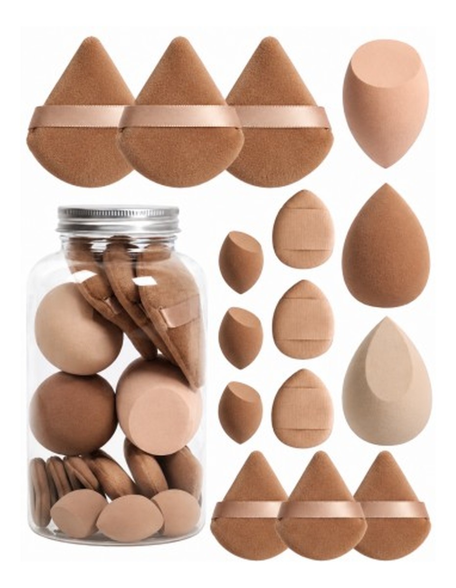 Zestaw gąbeczek do makijażu Brown Cream Duo GB21BR