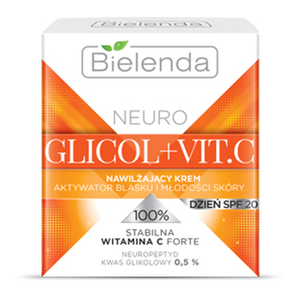 Bielenda Neuro Glicol + Vit.C Nawilżający Krem Aktywator Blasku i Młodości Skóry Na Dzień SPF 20 50ml