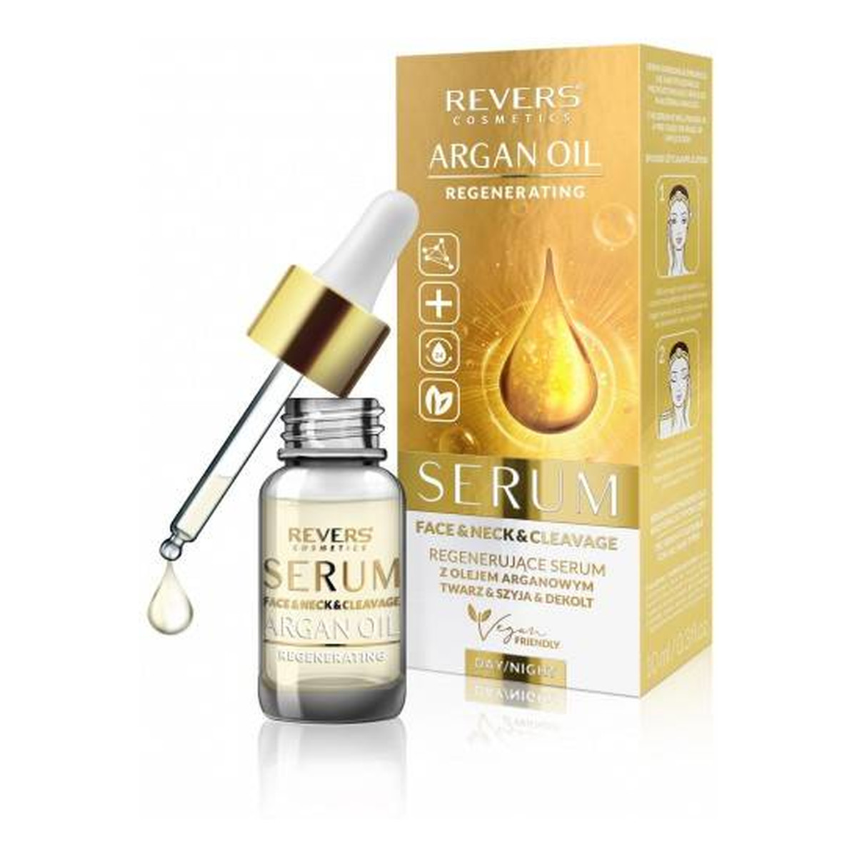 Revers Regenerujące Serum z olejem arganowym do twarzy szyi i dekoltu 10ml