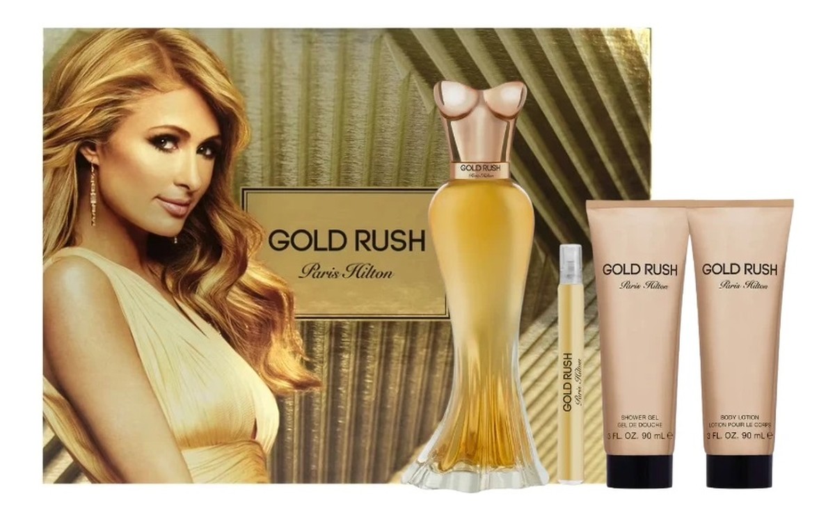 zestaw woda perfumowana spray 100ml + woda perfumowana spray 10ml + balsam do ciała 90ml + żel pod prysznic 90ml