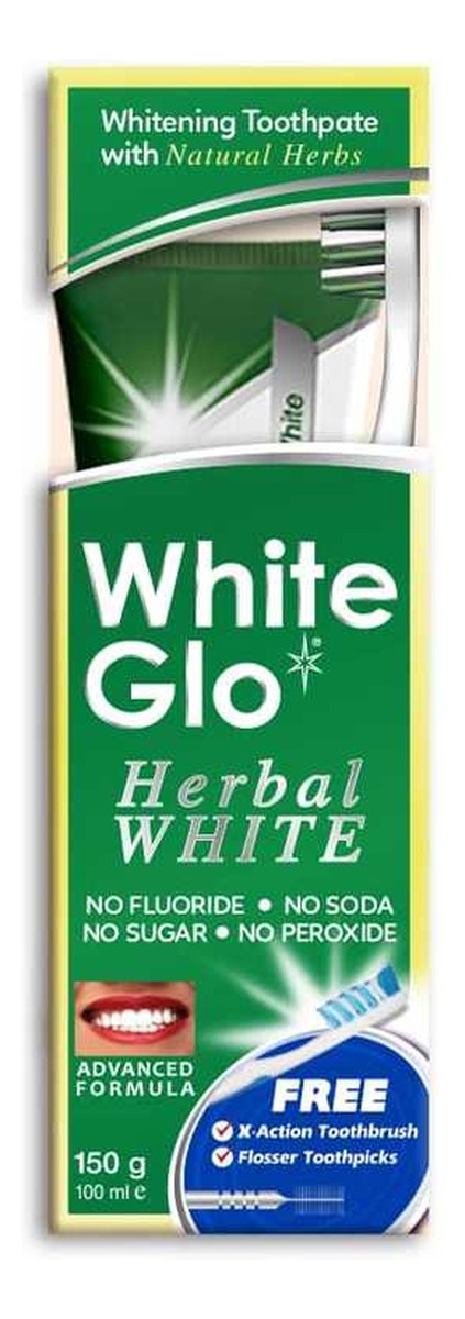 Herbal white toothpaste wybielająca ziołowa pasta do zębów 100ml + szczoteczka do zębów