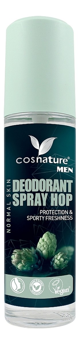 Naturalny Dezodorant w Sprayu 24h dla Mężczyzn z Wyciągiem z Szyszek Chmielu