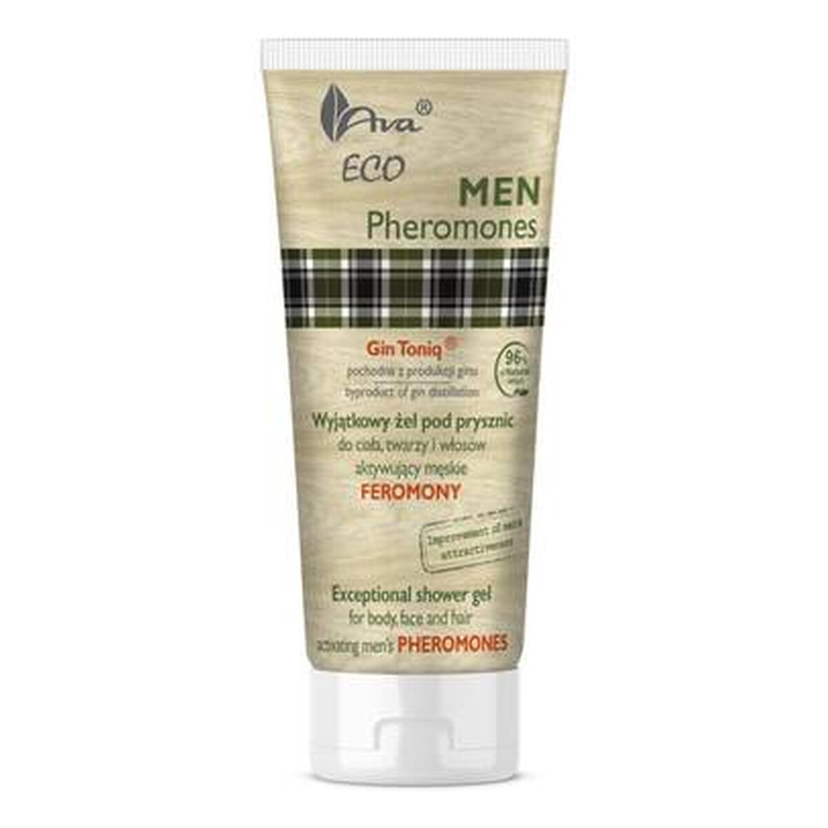 Ava Laboratorium Eco Men Pheromones wyjątkowy żel pod prysznic do ciała twarzy i włosów aktywujący męskie feromony 200ml