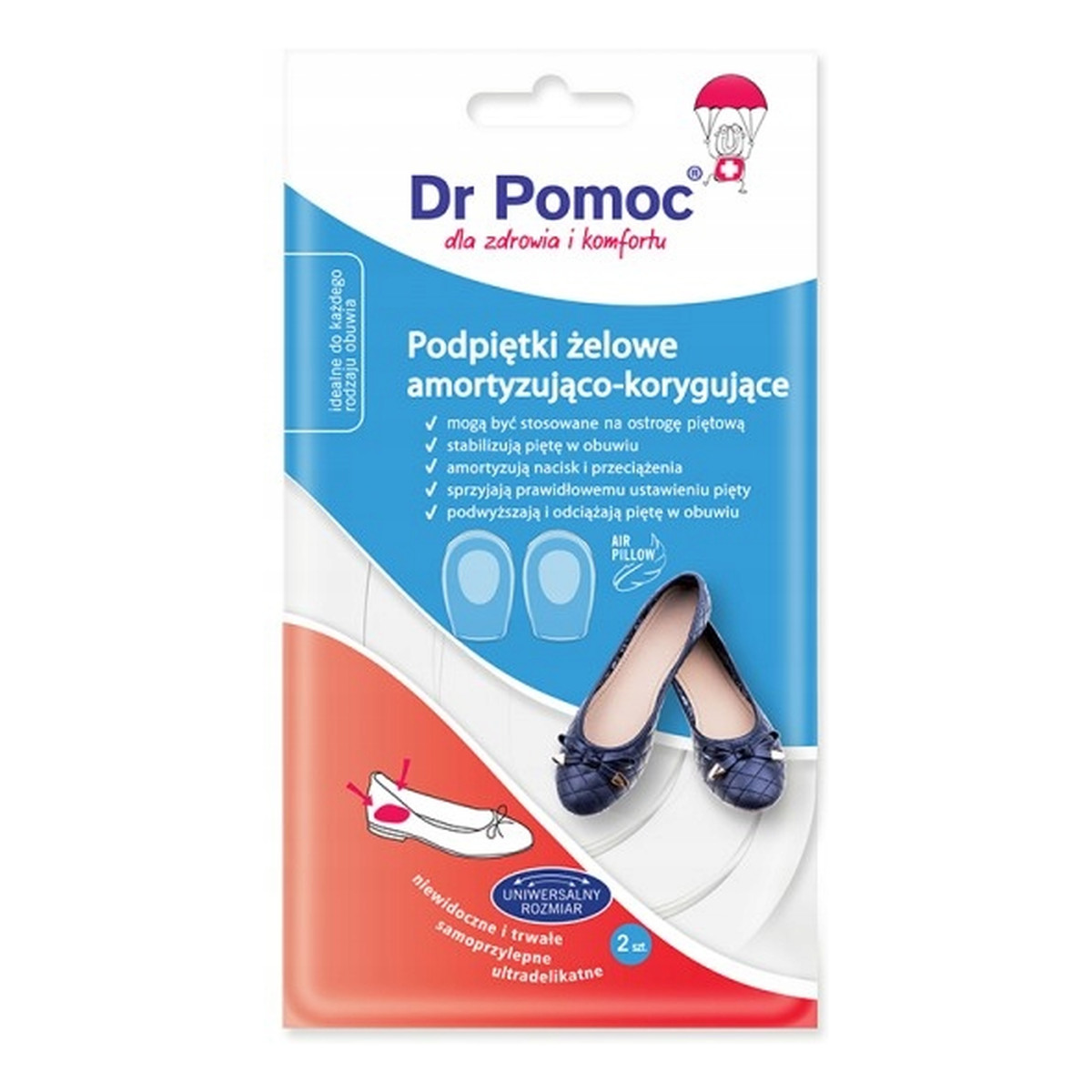 Dr Pomoc Podpiętki żelowe Amortyzująco-korygujące 2szt