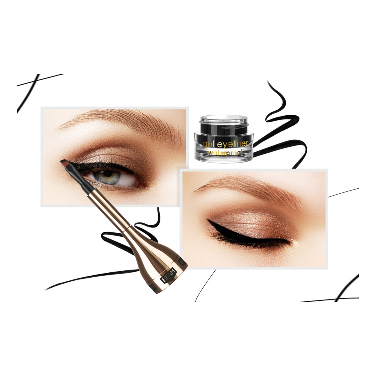 Hean Gel Eyeliner Waterproof Black Wodoodporny eyeliner w żelu 5g