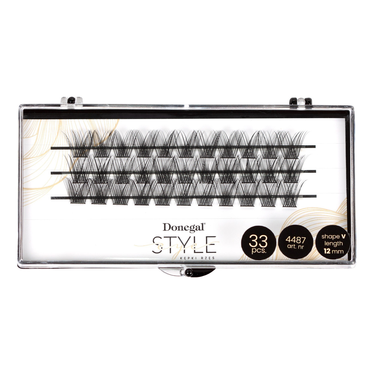Donegal Sztuczne rzęsy kępki v-eye-style 12mm (4487)