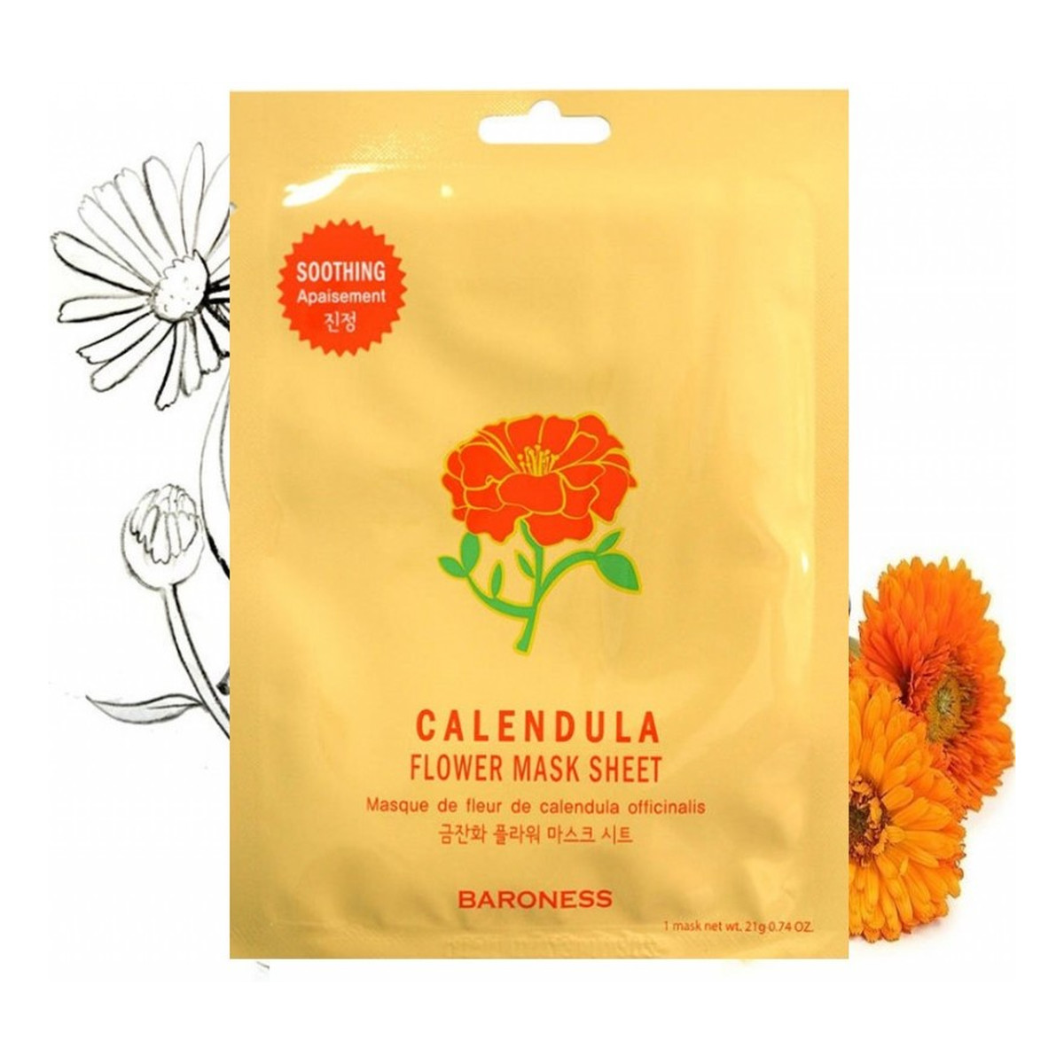 Baroness Calendula Maska z Ekstraktem z Nagietka 21g