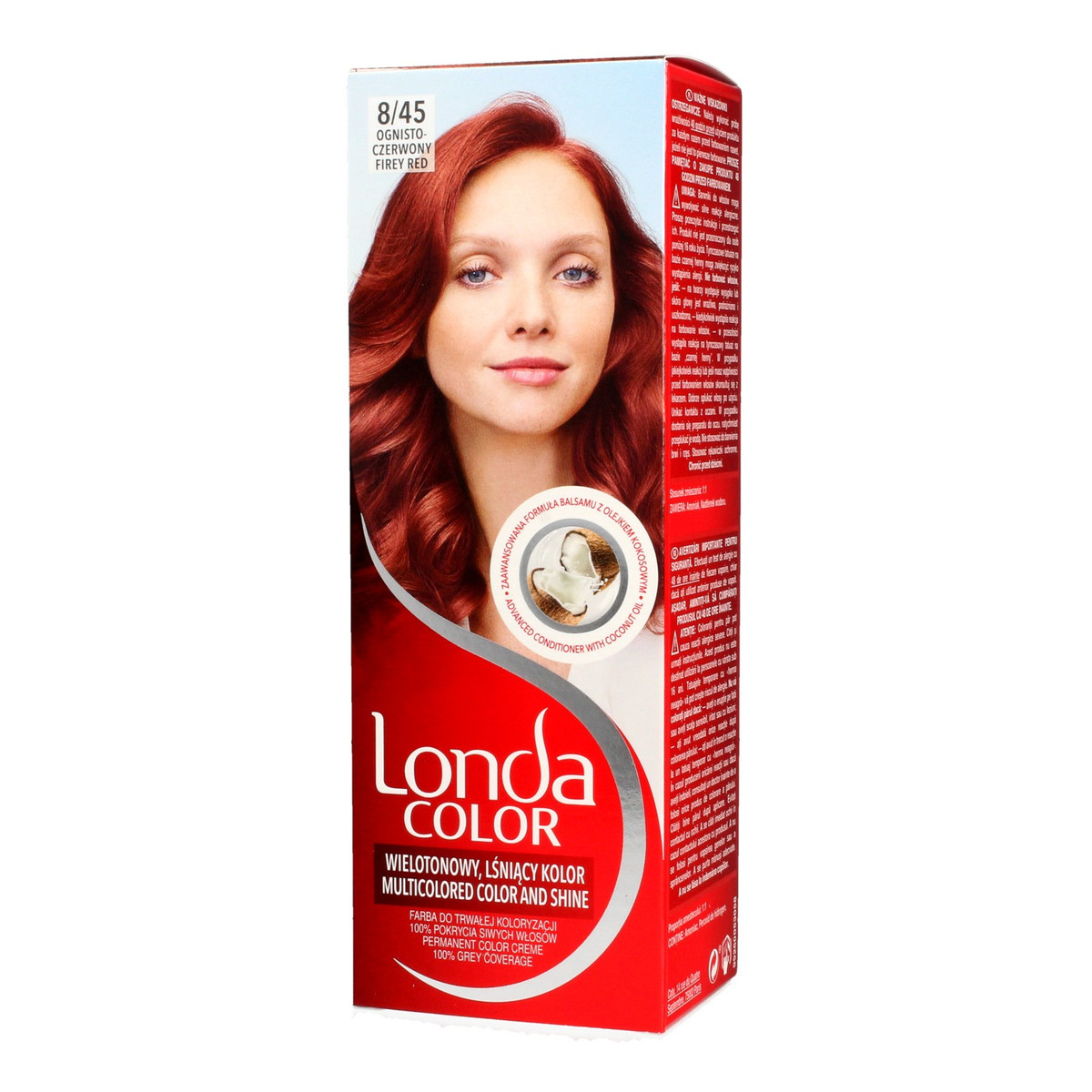 Londa Professional Color Cream Farba do włosów Ognisto-Czerwony (8/45)