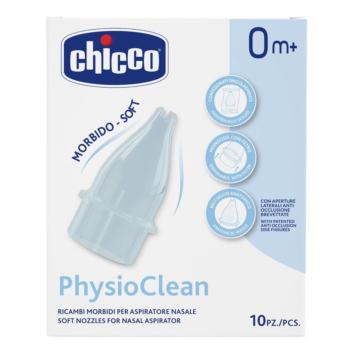 Chicco Physioclean końcówki do aspiratora do nosa 10szt.