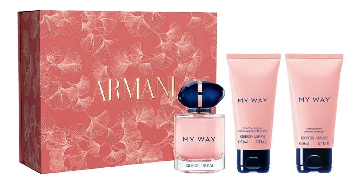 Zestaw woda perfumowana spray 50ml + balsam do ciała 50ml + żel pod prysznic 50ml