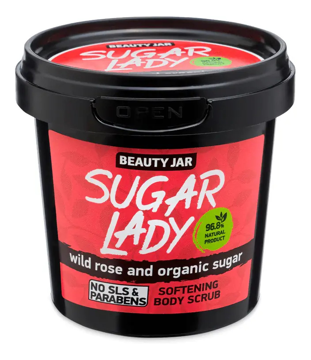 Zmiękczający scrub do ciała z dziką różą i organicznym cukrem