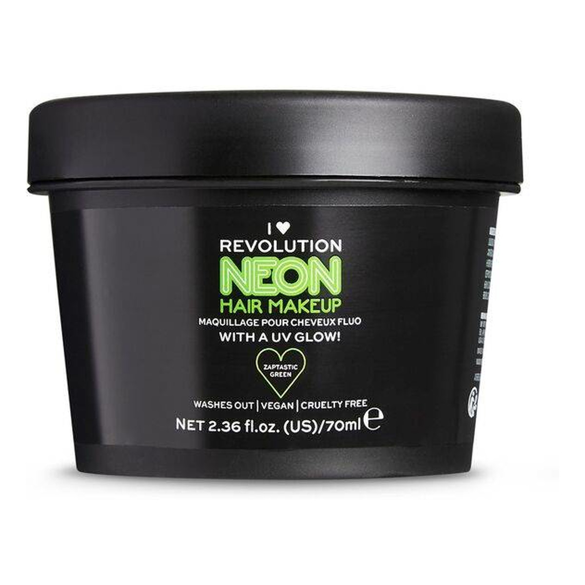 Makeup Revolution I Heart Revolution Neon UV Hair Make Up Pasta koloryzująca do włosów 70ml